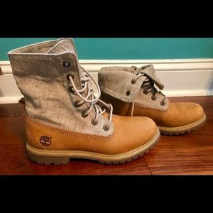 Canvas convertible timberlands